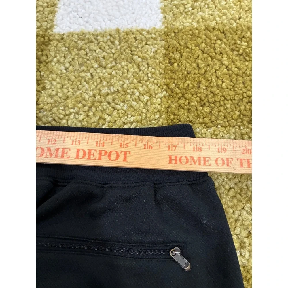 Nike Mens XL Black Wide Leg Athletic Track Pants Ankle Zip Back Pocket XL
